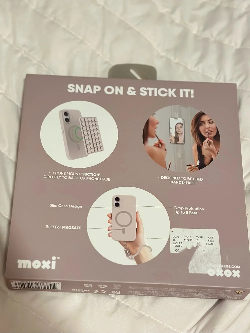 NWT IPhone 16 Ivory Phone Mount Mag Safe Case with Strap